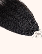 Natural Black Kinky Blow-out Seamless Feather Crochet Extension | 12-22"