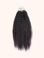 Natural Black Kinky Blow-out Seamless Feather Crochet Extension | 12-22"