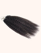 Natural Black Kinky Blow-out Seamless Feather Crochet Extension | 12-22"