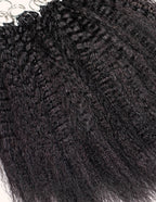 Natural Black Kinky Blow-out Seamless Feather Crochet Extension | 12-22"