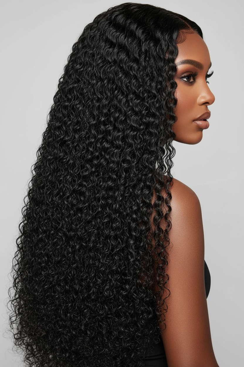 RAYA Coily Wig - Side Profile View