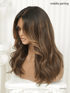 ELENA | 13x6 Lace Frontal Wig | Brown Highlights Face-Framing | 14"-22"