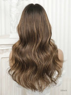ELENA | 13x6 Lace Frontal Wig | Brown Highlights Face-Framing | 14"-22"