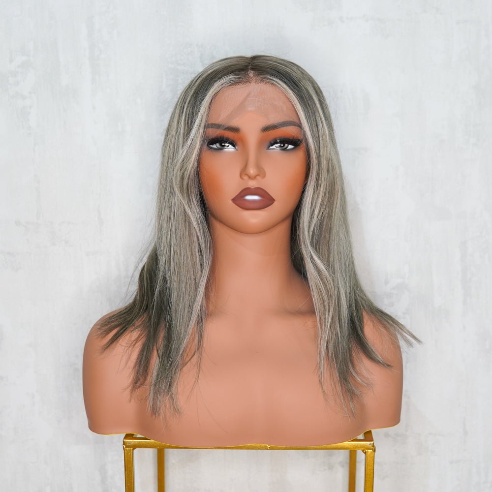 GRACE| I-Part Wig | Salt & Pepper Straight | 14"-20"