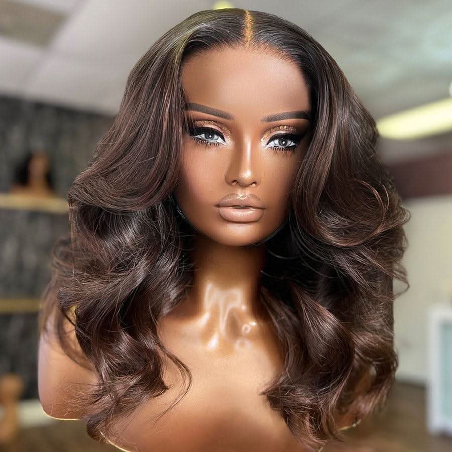 AUTUMN | 7x5 Lace Closure Wig | Dark Auburn Body Wave | 18"-24"