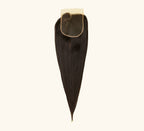 Virgin Peruvian Yaki Straight 5” x 5” Standard Lace Closure