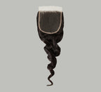 brazilian loose wave 5x5 lace closure virgin hair front view glueless pre-plucked natural hairline soft loose waves