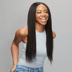 Brazilian Yaki Straight 5x5 Lace Closure | Virgin Hair
