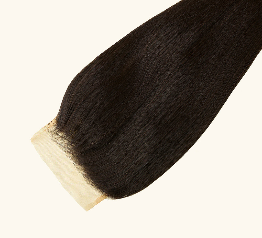 Virgin Peruvian Yaki Straight 5” x 5” Standard Lace Closure