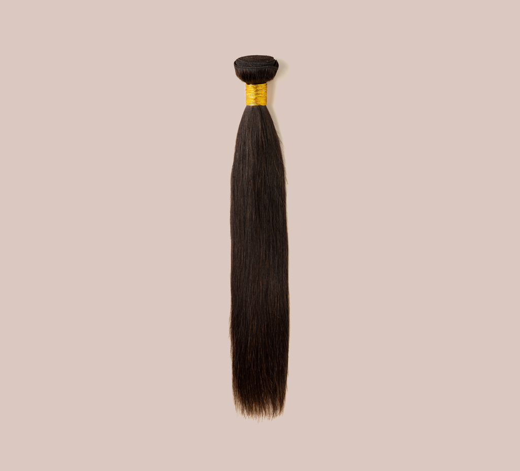 Indian straight hair bundle, natural black, laid out full set, smooth straight hair, shiny, soft, natural look