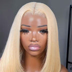 CLEO 613 Blonde Straight Bob Wig, 13x6 Lace Frontal, 10-14", Soft Natural Hair, Beginner Friendly